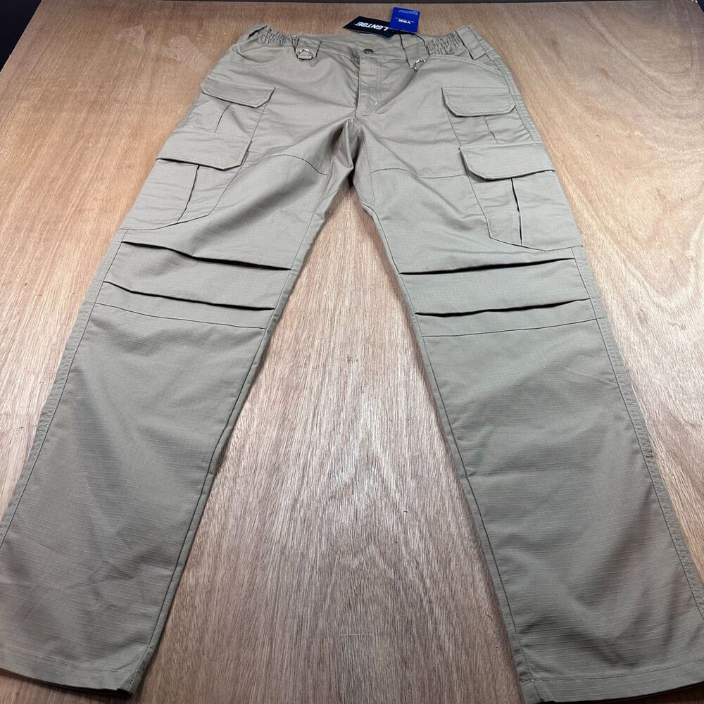 LGNTE Tactical Cargo Pants Mens 32x32 Khaki Ripstop Utility Hiking NWT